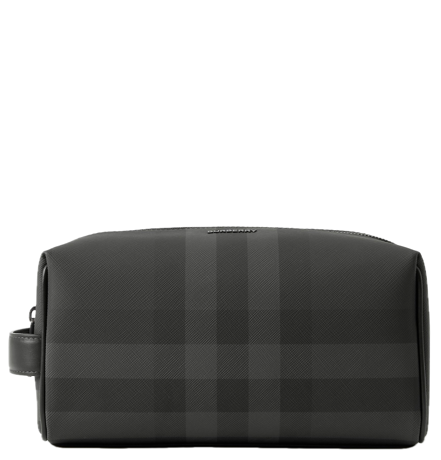  Túi Burberry Check Travel Pouch 'Grey' 