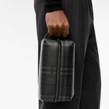  Túi Burberry City Check Travel Pouch 'Iron Grey' 