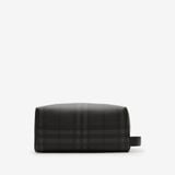  Túi Burberry City Check Travel Pouch 'Iron Grey' 