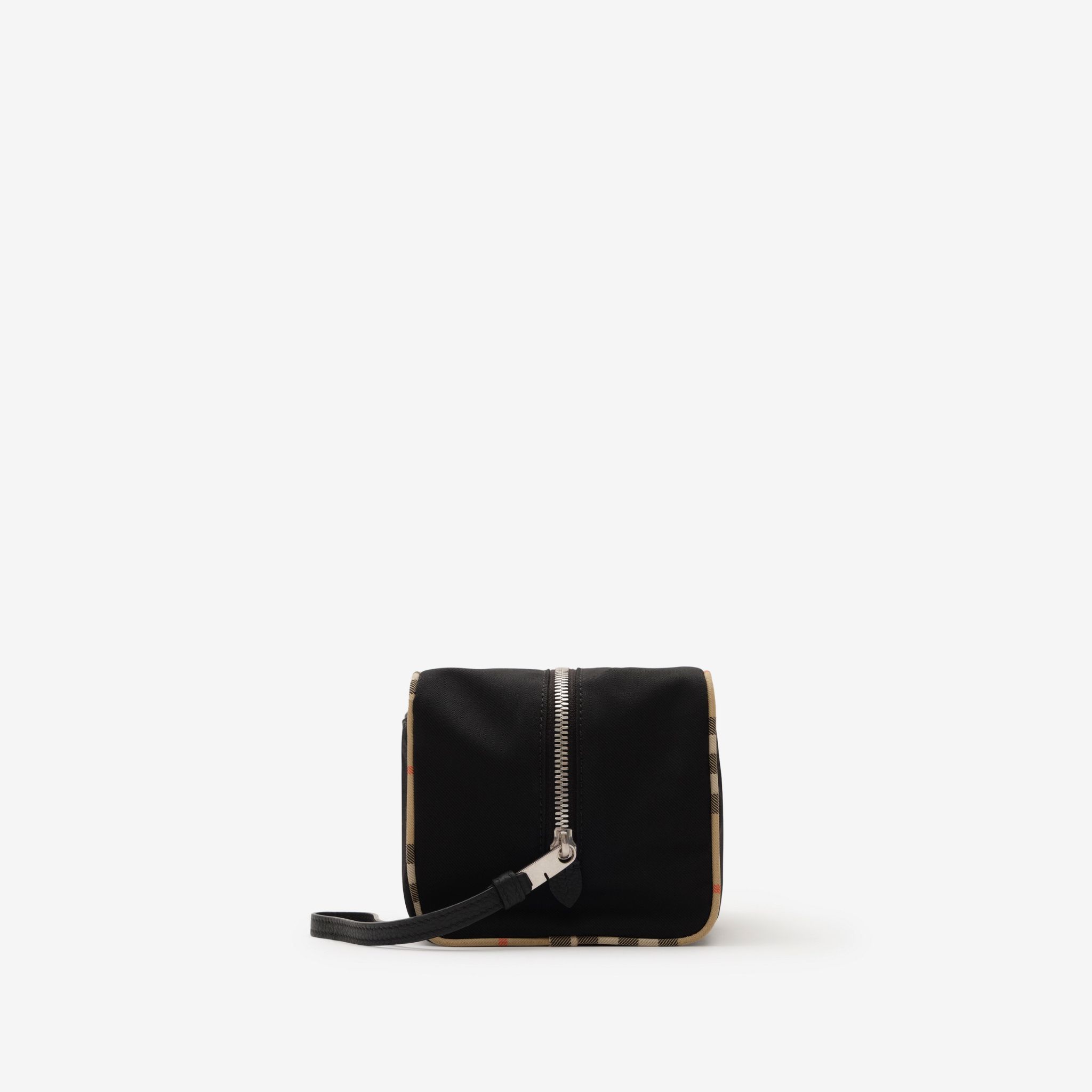  Túi Burberry Large Check Trim Travel Pouch 'Black' 