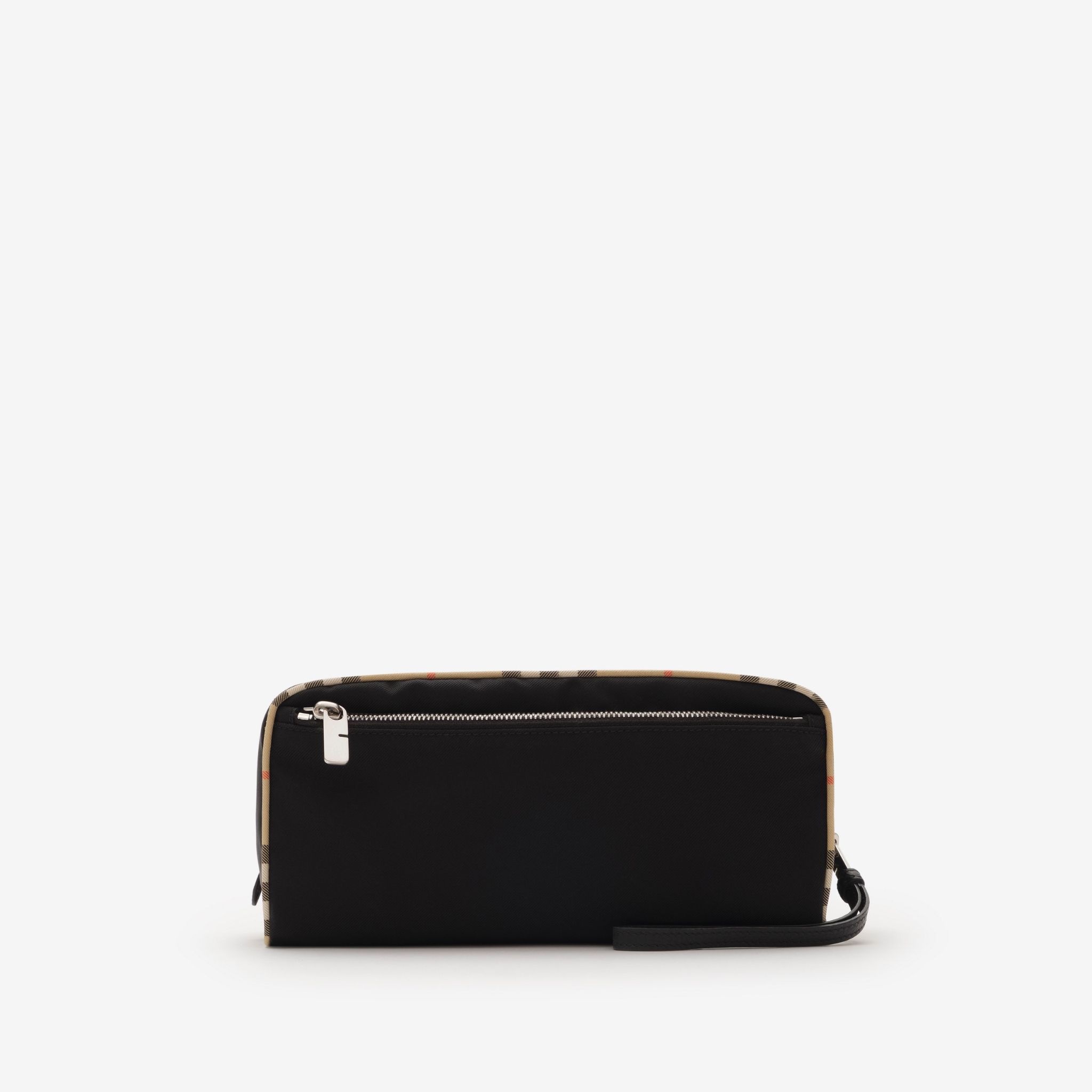  Túi Burberry Large Check Trim Travel Pouch 'Black' 