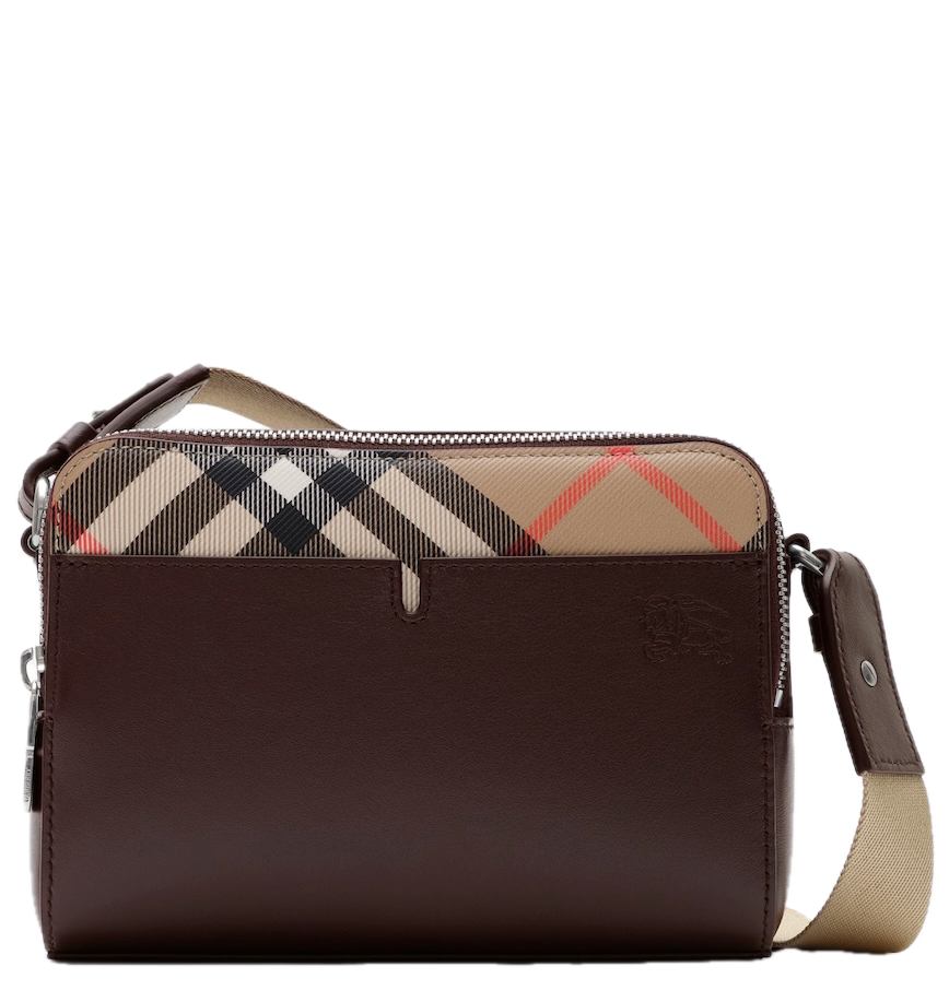  Túi Burberry Pop Check Crossbody Bag 'Brown' 