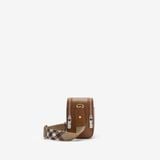  Túi Burberry Pop Check Crossbody Bag 'Brown' 