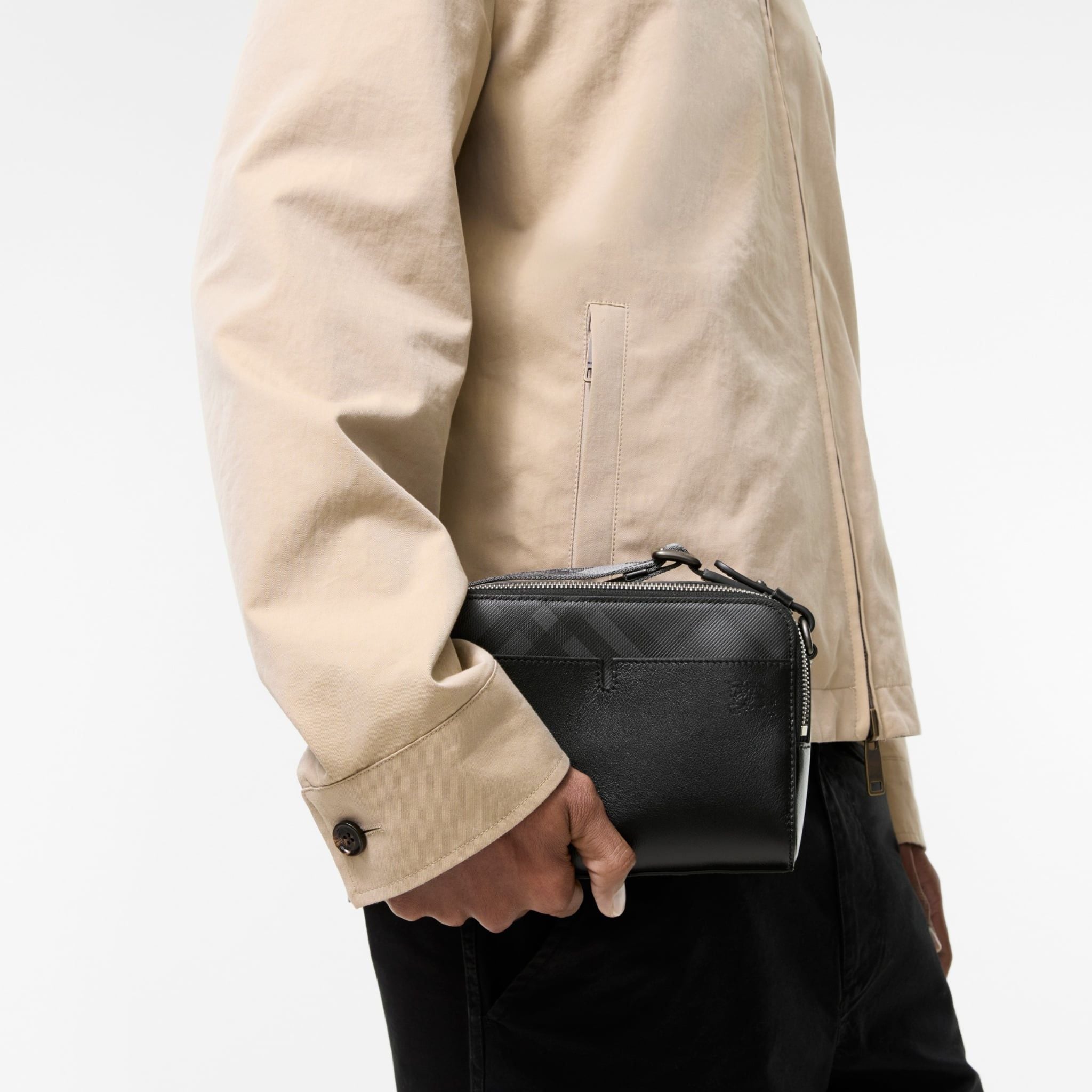  Túi Burberry Pop Check Crossbody Bag 'Iron Grey' 