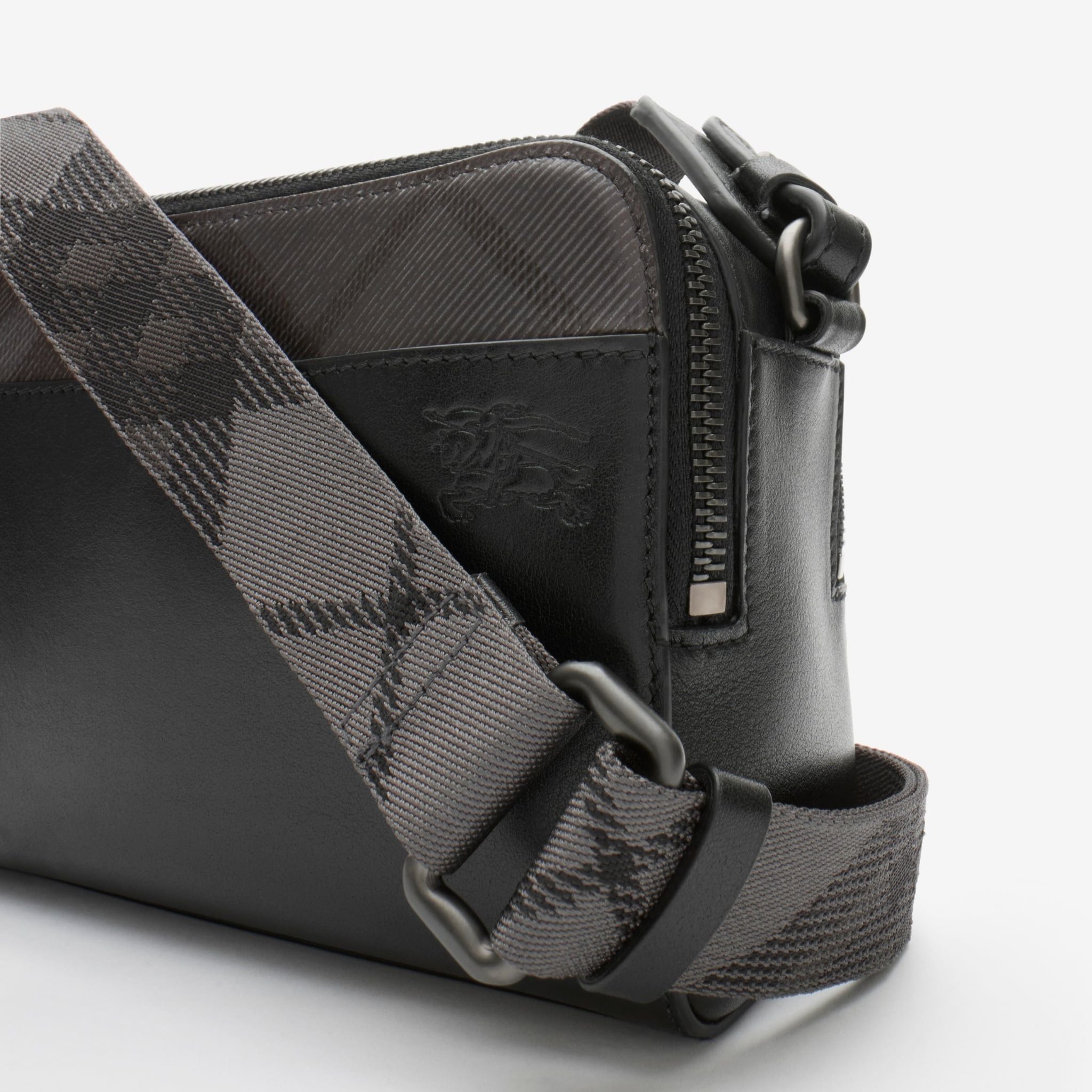  Túi Burberry Pop Check Crossbody Bag 'Iron Grey' 