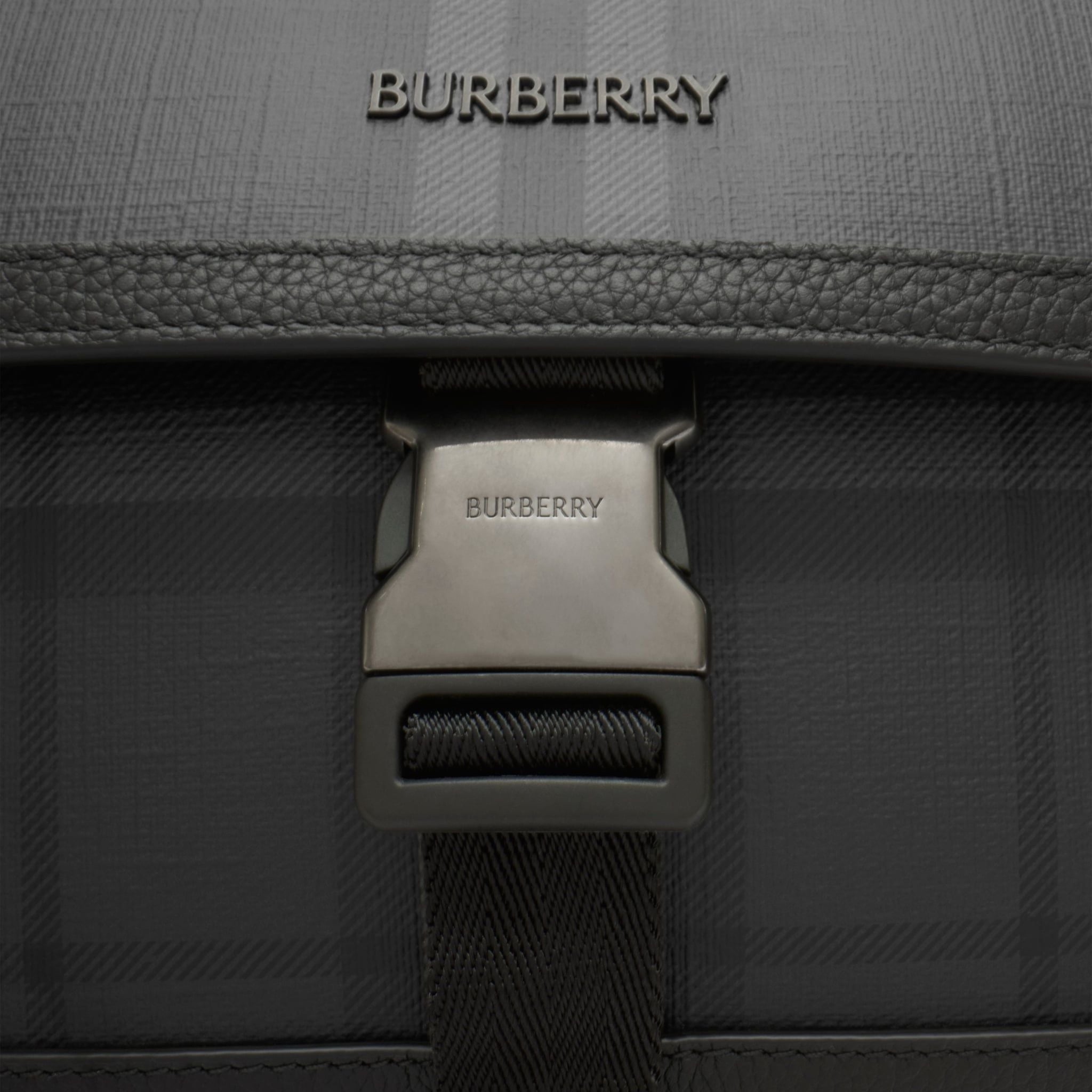  Túi Burberry Small City Check Clip Messenger Bag 'Grey' 