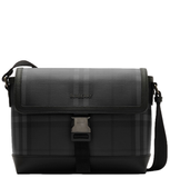  Túi Burberry Small City Check Clip Messenger Bag 'Grey' 