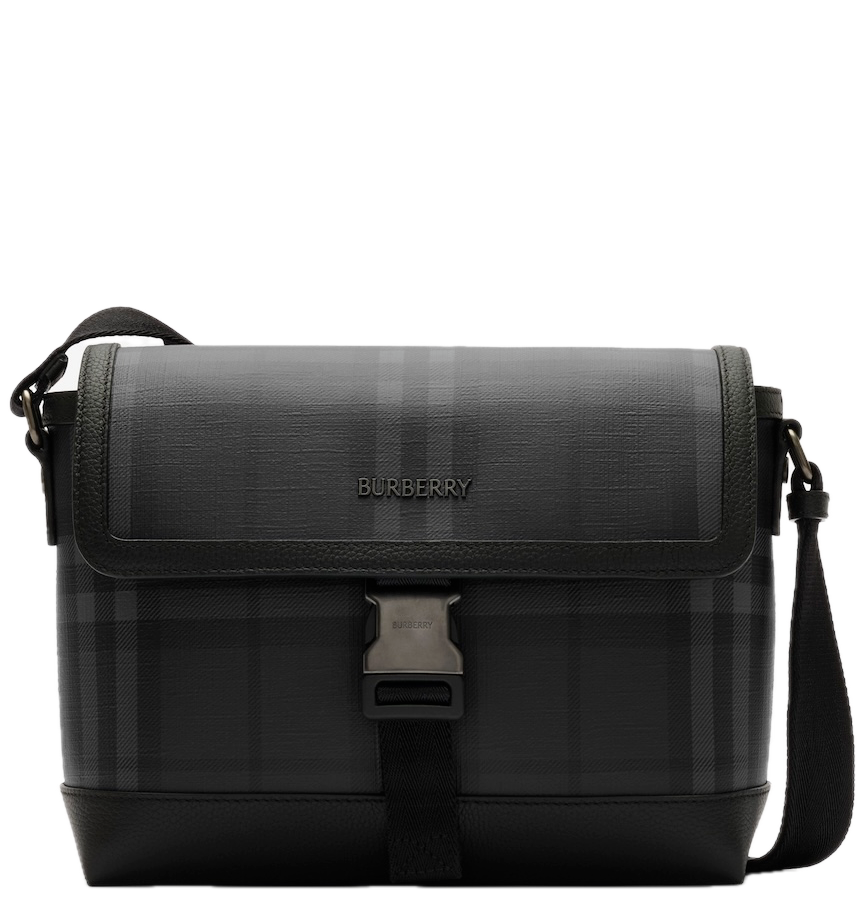  Túi Burberry Small City Check Clip Messenger Bag 'Grey' 