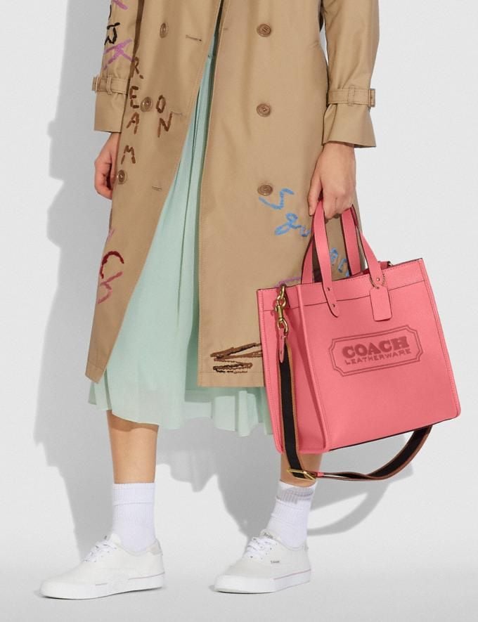  Túi Coach Field Tote With Coach Badge 'Pink' 