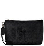  Túi Coach Pouch In Signature Canvas 'Black' 