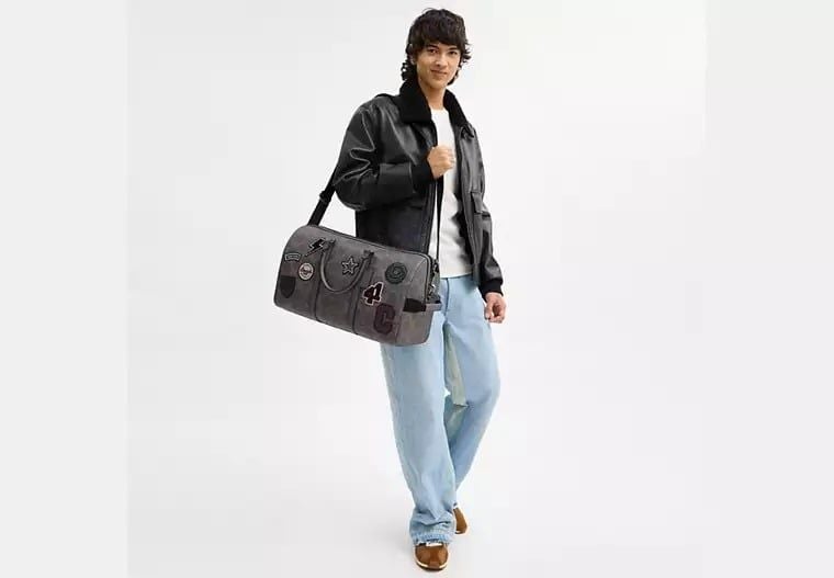  Túi Coach Venturer Bag In Maxi Signature 'Grey' 