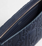  Túi Dior A5 Triangle Pouch 'Navy Blue' 