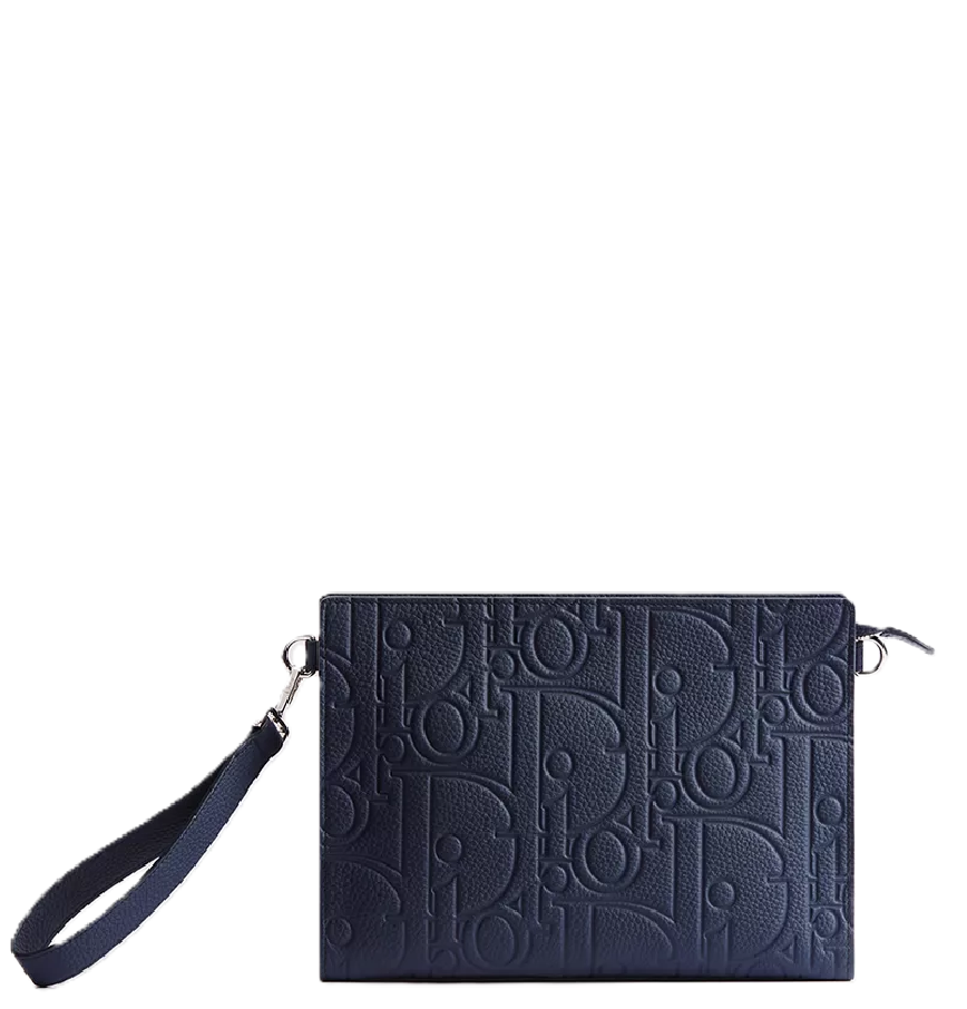  Túi Dior A5 Triangle Pouch 'Navy Blue' 