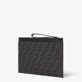  Túi Fendi FF Jacquard Flat Pouch Medium 'Black' 