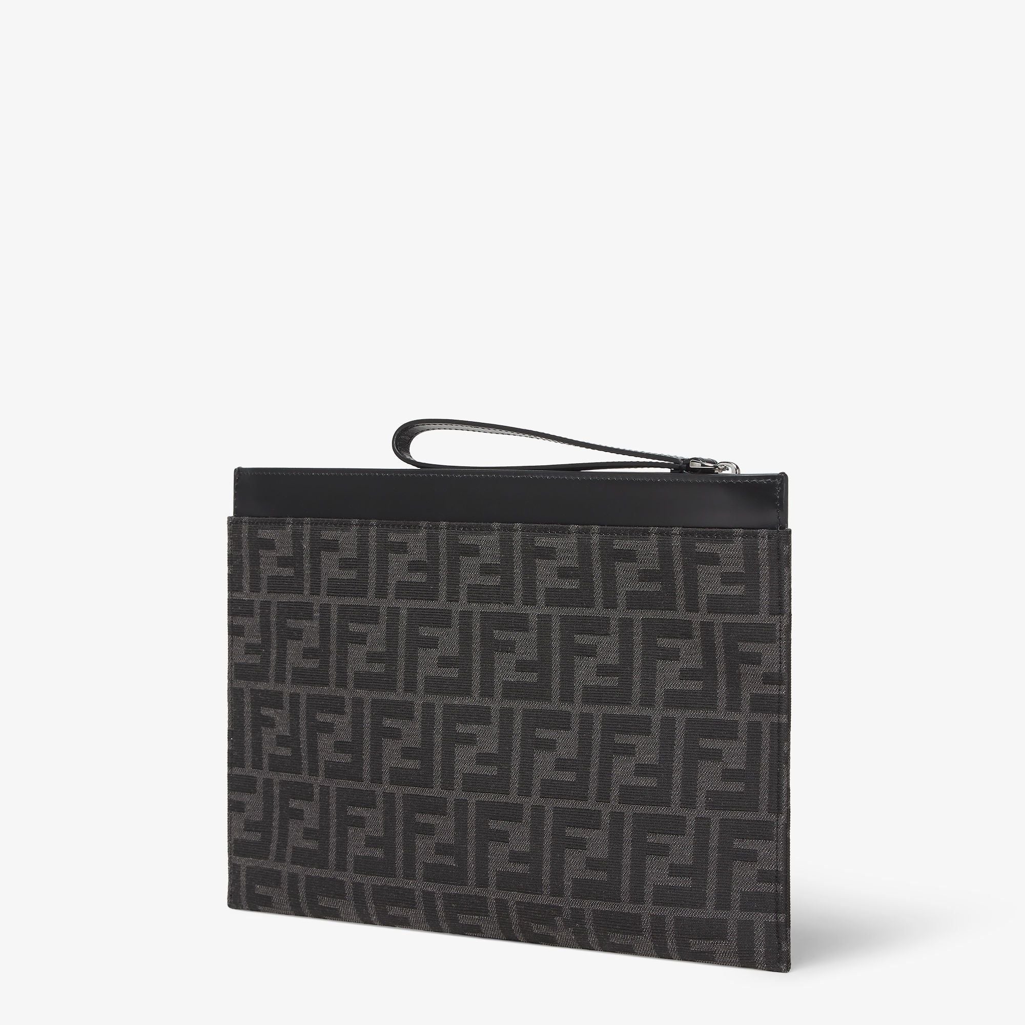  Túi Fendi FF Jacquard Flat Pouch Medium 'Black' 