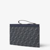  Túi Fendi FF Jacquard Flat Pouch Medium 'Blue' 