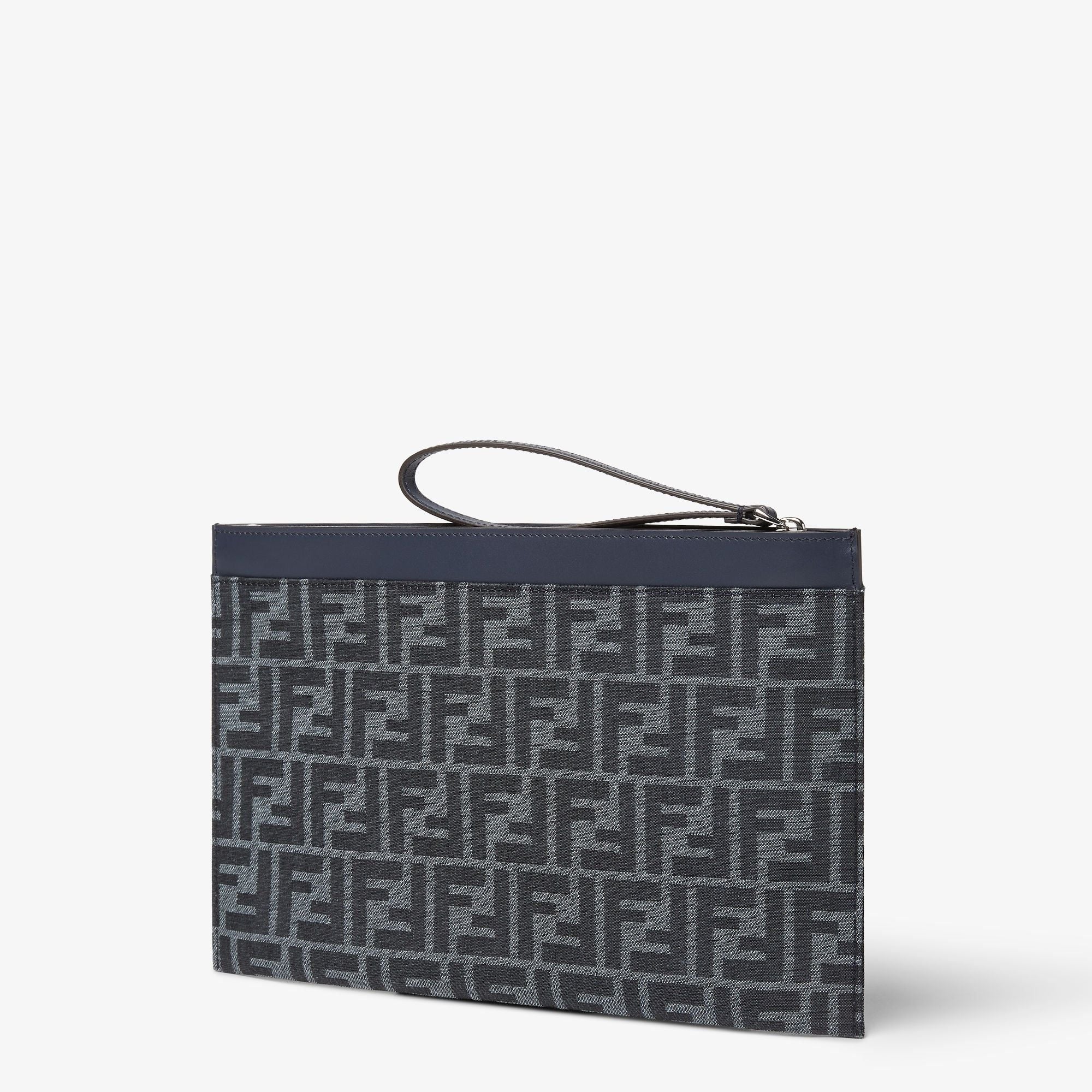  Túi Fendi FF Jacquard Flat Pouch Medium 'Blue' 