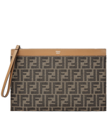 Túi Fendi FF Jacquard Flat Pouch Medium 'Brown' 