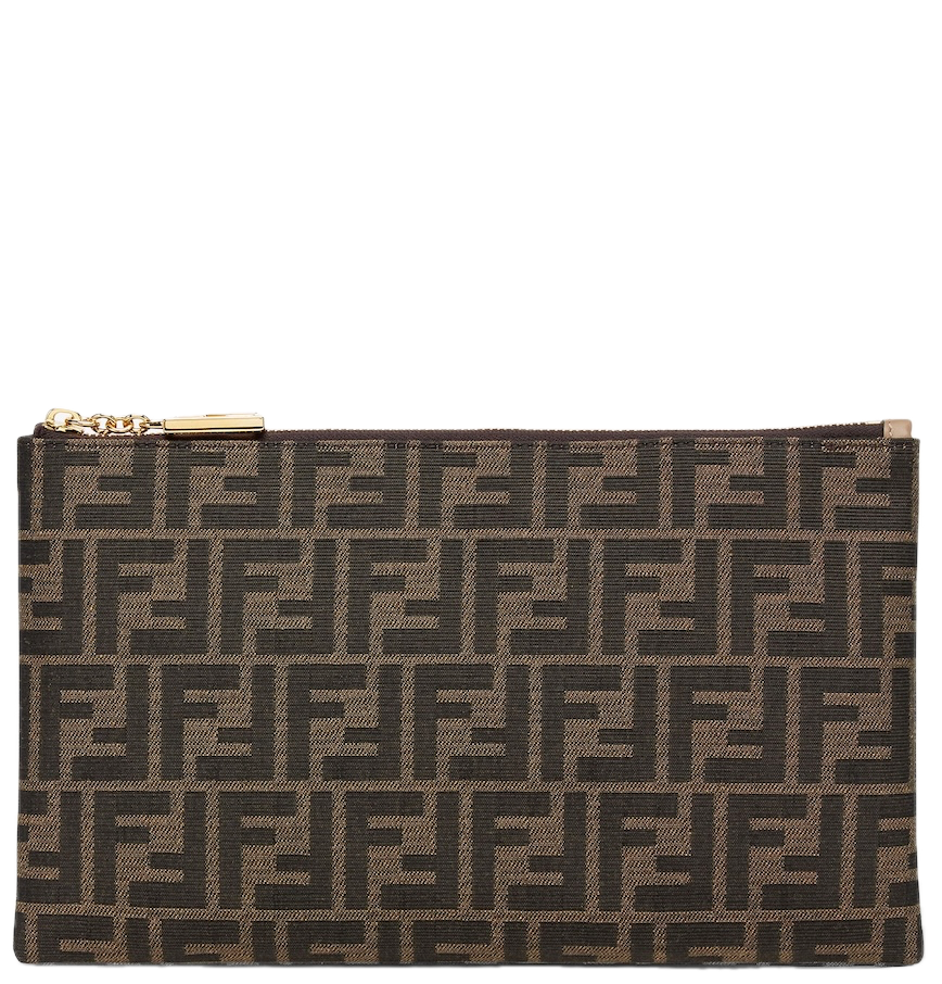  Túi Fendi Medium Tube Flat Pouch 'Brown' 