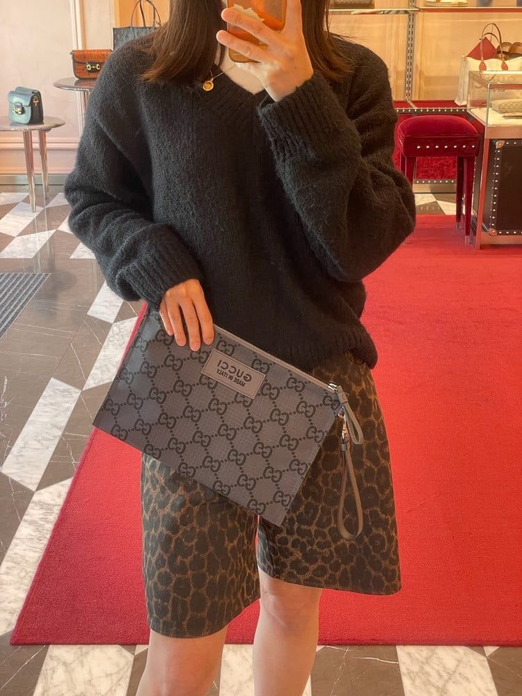  Túi Gucci Clutch Bag 'Grey' 