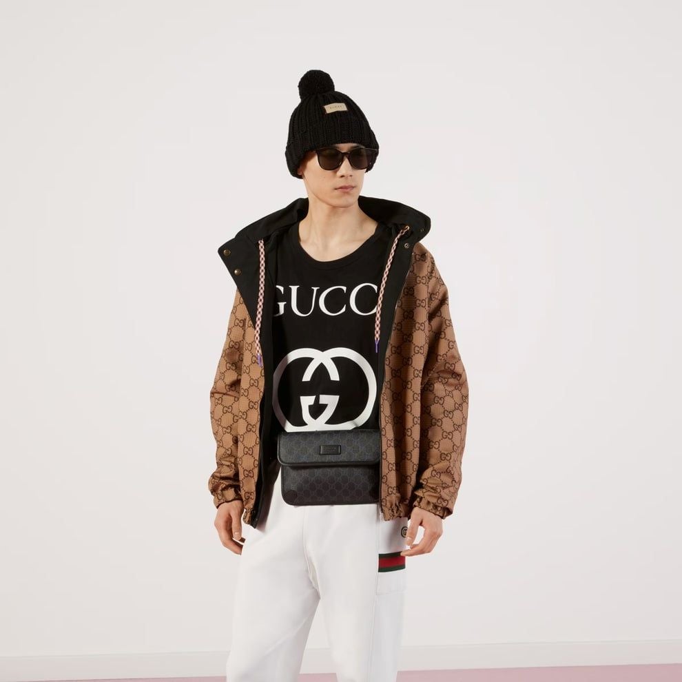  Túi Gucci Supreme Small Belt Bag 'Black' 