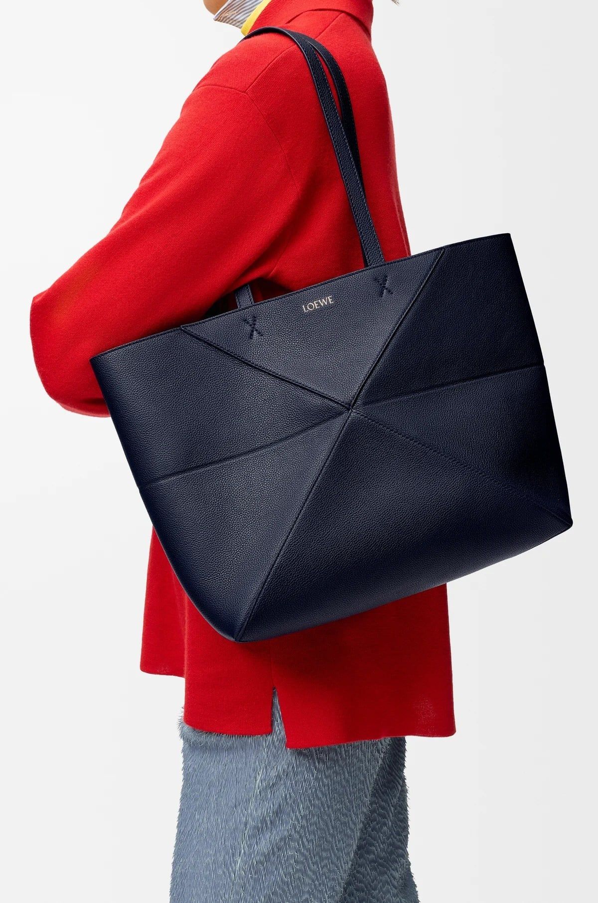  Túi Loewe Medium Horizontal Puzzle Fold Tote 'Navy' 