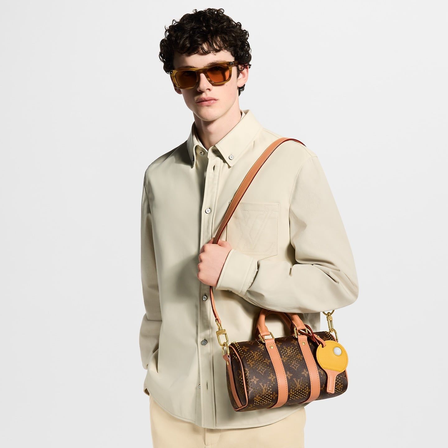  Túi Louis Vuitton Keepall Bandoulière 25 Bag 'Brown' 
