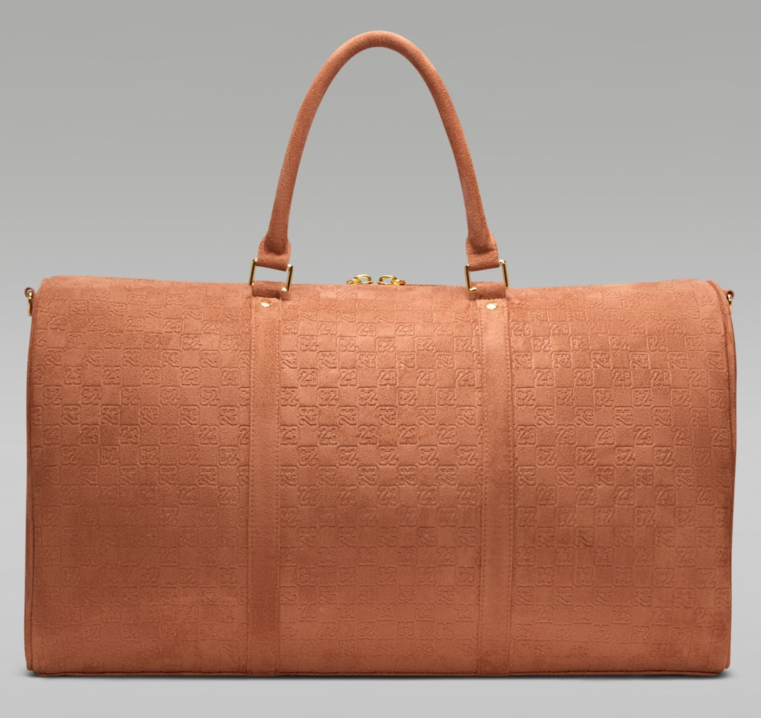  Túi Nike Jordan Suede Monogram Duffel ‘Brown’ 