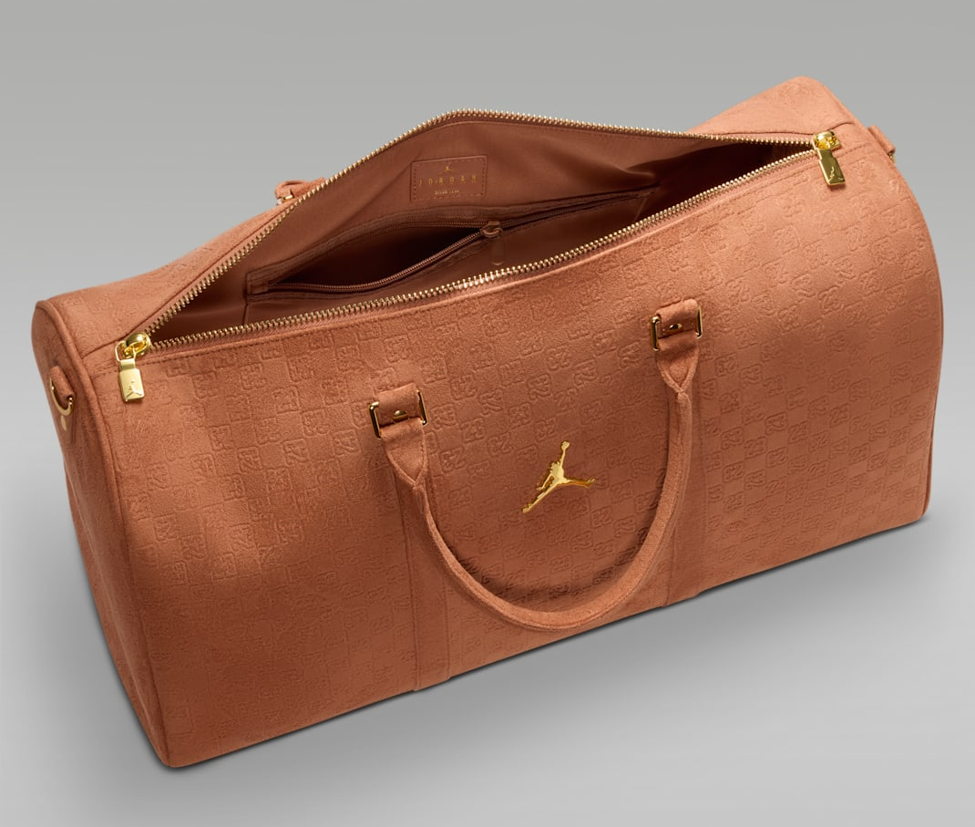  Túi Nike Jordan Suede Monogram Duffel ‘Brown’ 