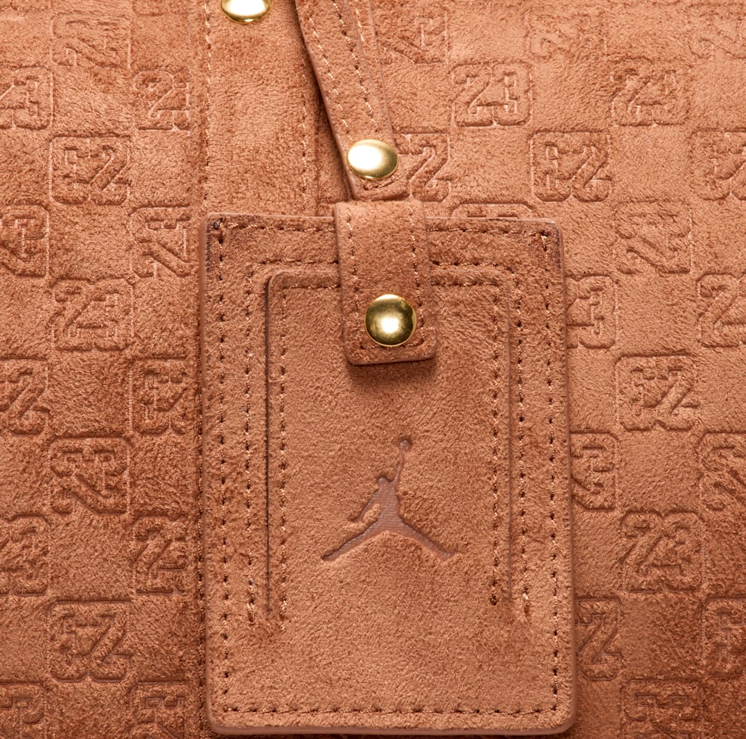  Túi Nike Jordan Suede Monogram Duffel ‘Brown’ 