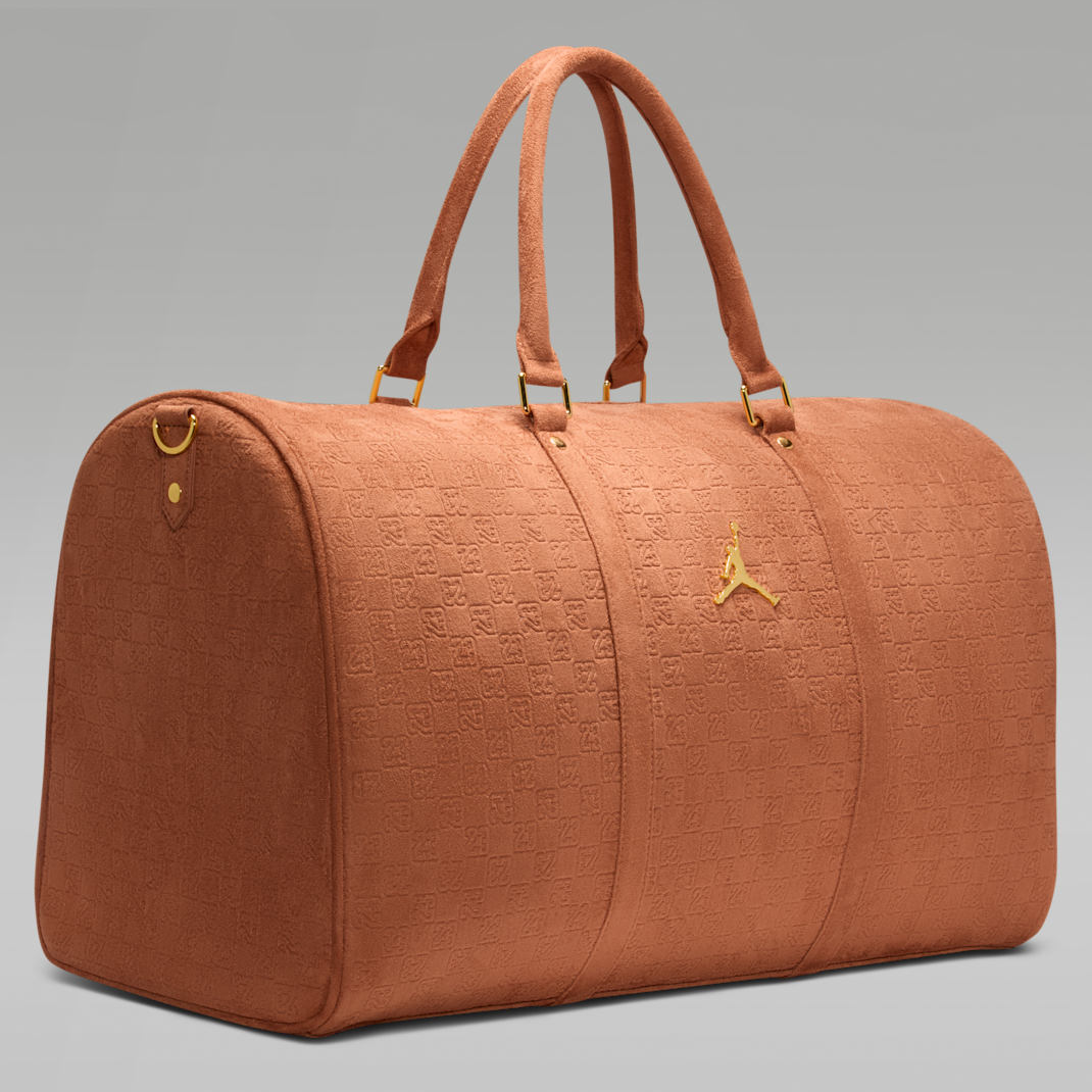  Túi Nike Jordan Suede Monogram Duffel ‘Brown’ 