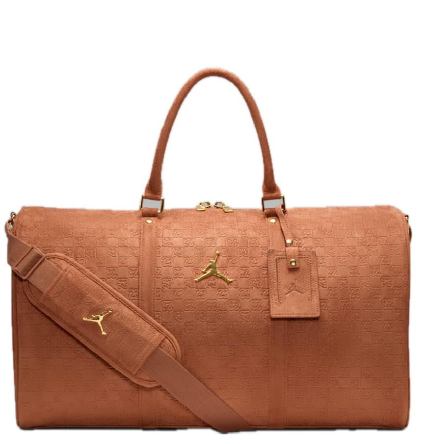  Túi Nike Jordan Suede Monogram Duffel ‘Brown’ 