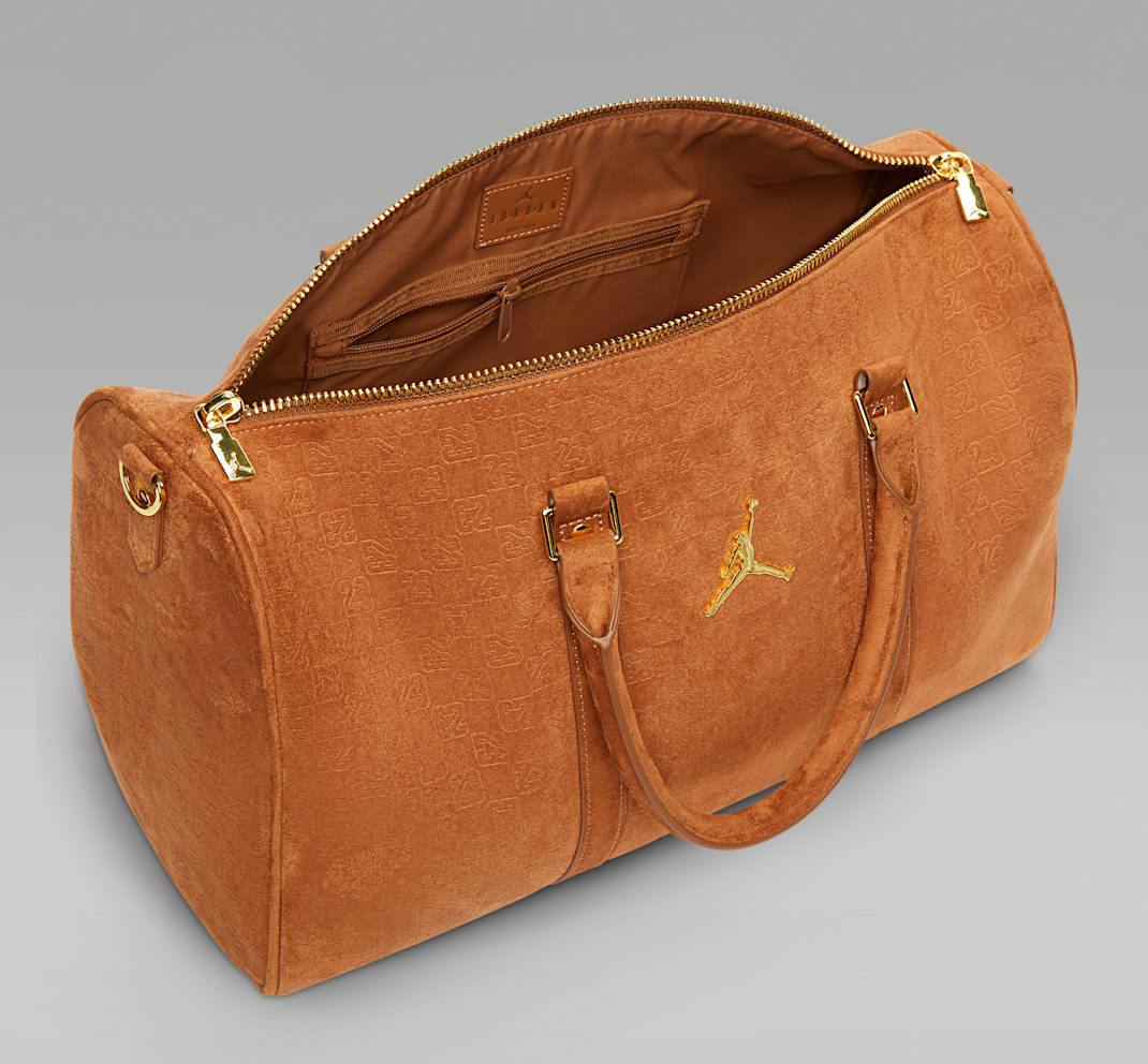 Túi Nike Jordan Suede Monogram Duffel ‘Brown’ 