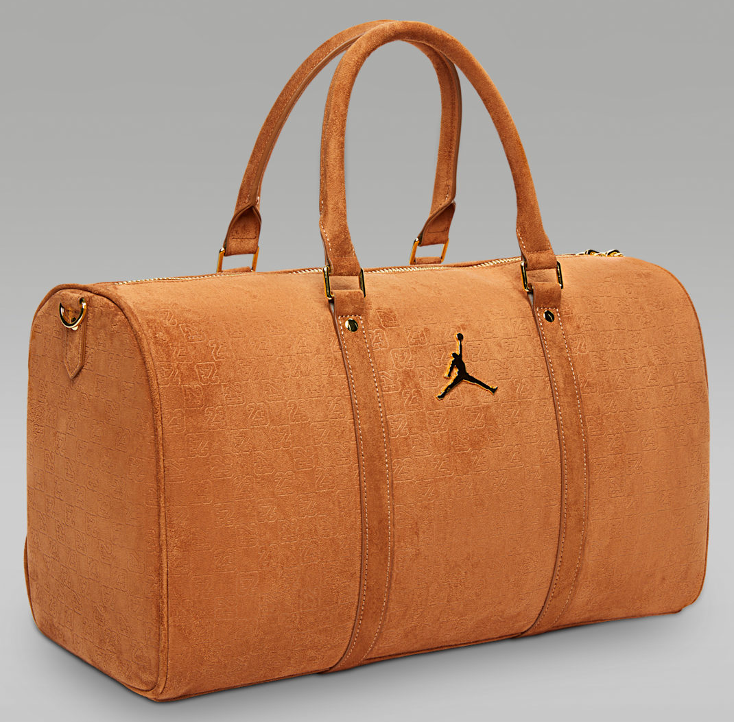  Túi Nike Jordan Suede Monogram Duffel ‘Brown’ 