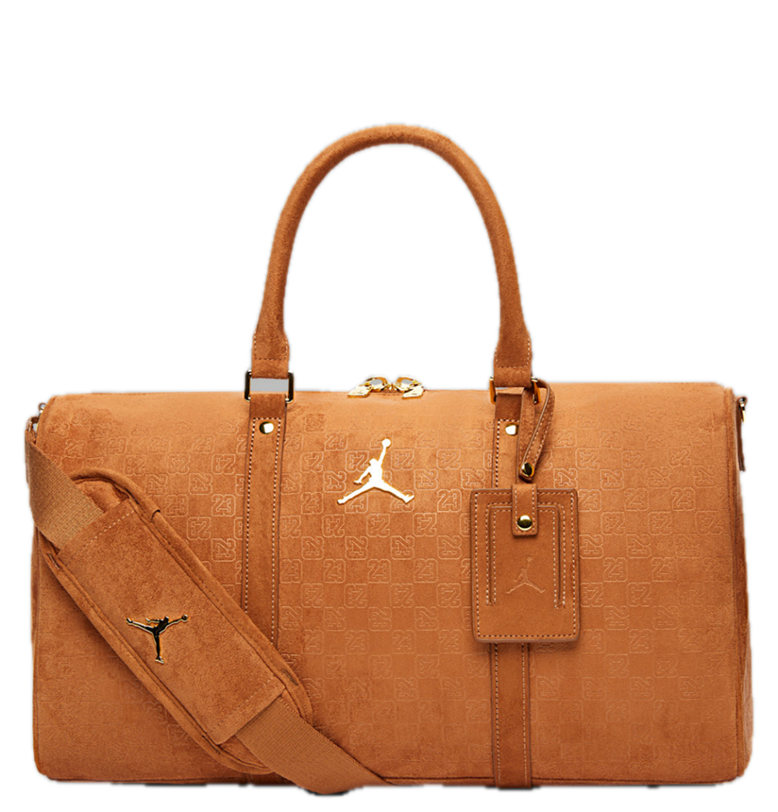  Túi Nike Jordan Suede Monogram Duffel ‘Brown’ 