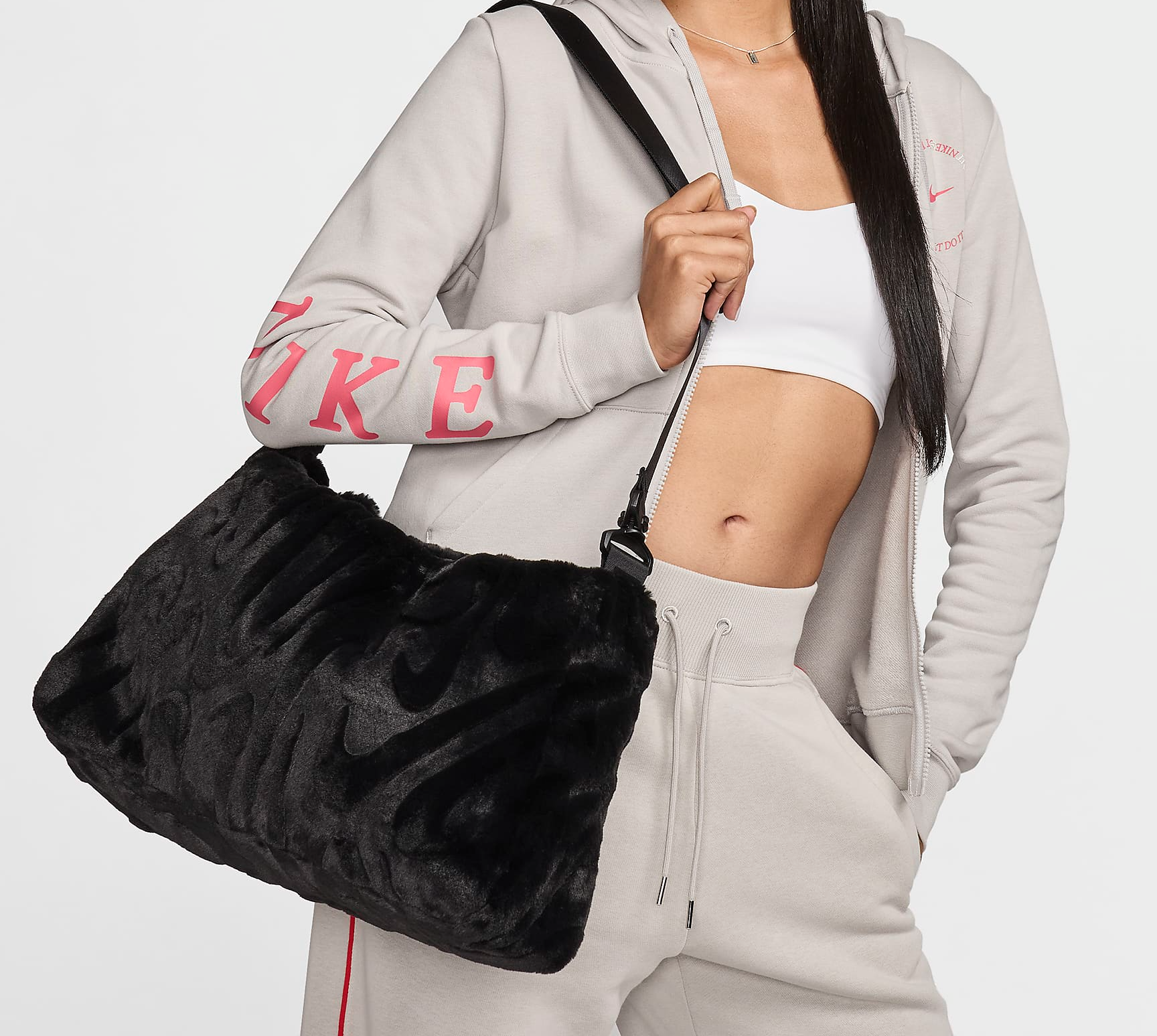  Túi Nike Sportswear Faux Fur Tote ‘Black’ 