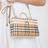  Túi Nữ Burberry Check Vanity Bag​ 'Beige' 