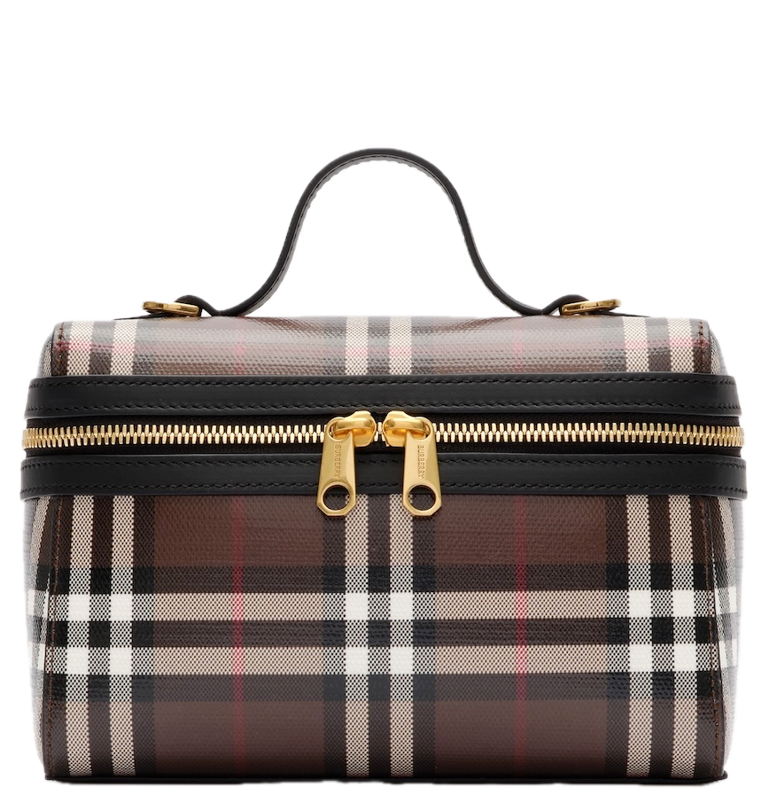  Túi Nữ Burberry Check Vanity Bag 'Brown' 
