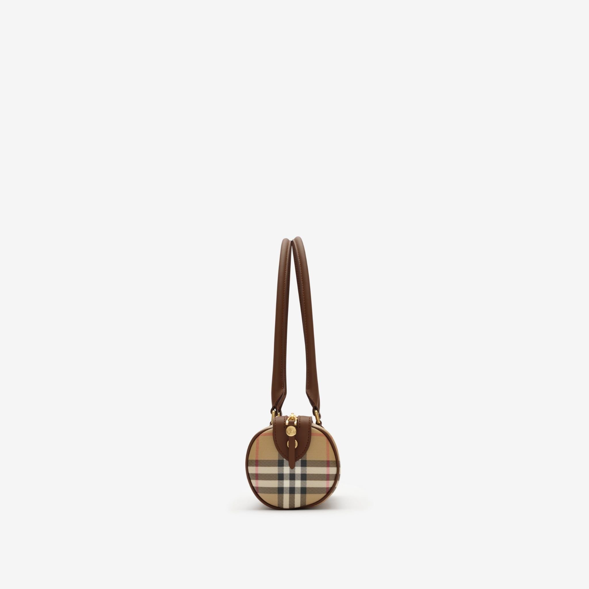  Túi Nữ Burberry Mini Check Barrel Bag 'Beige' 
