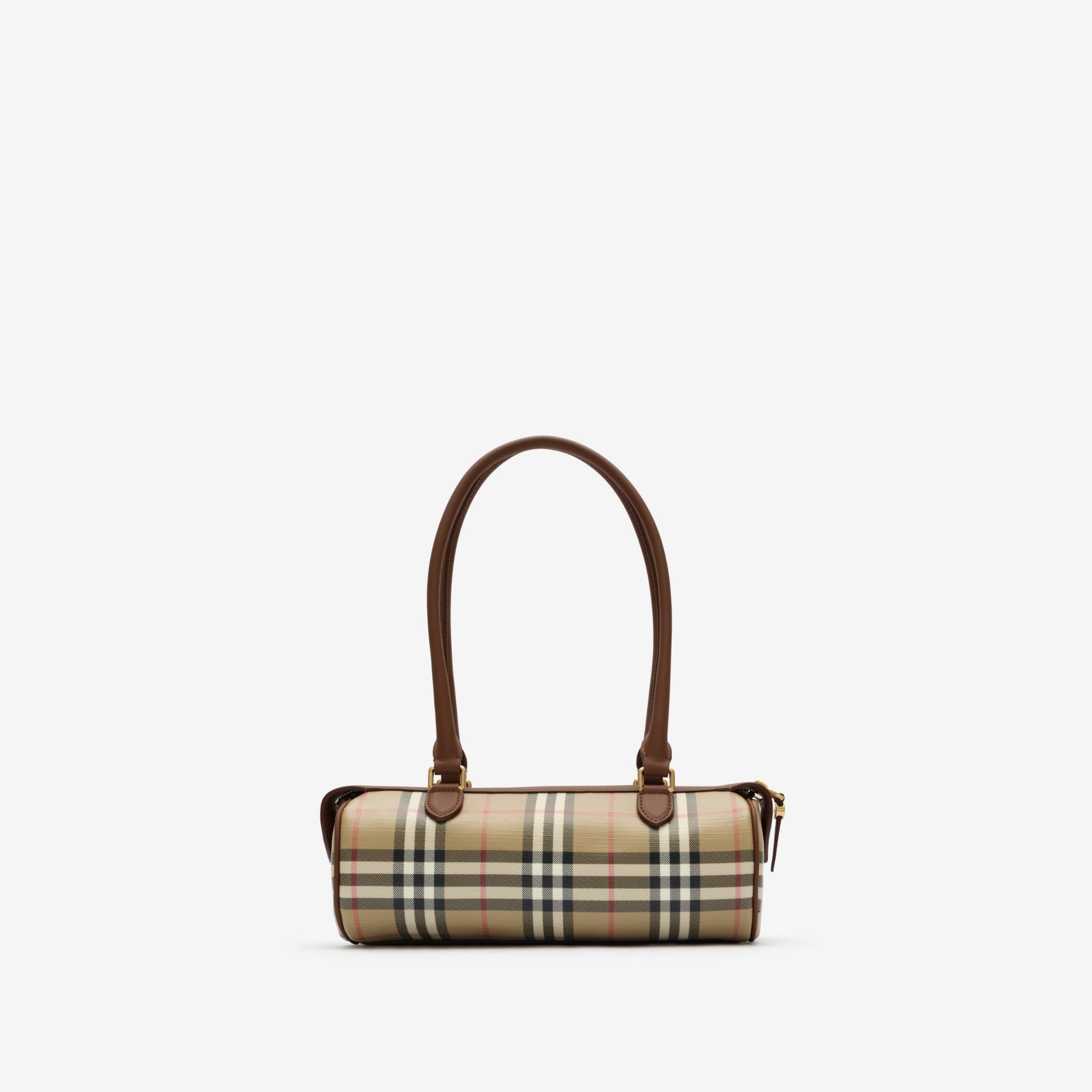  Túi Nữ Burberry Mini Check Barrel Bag 'Beige' 