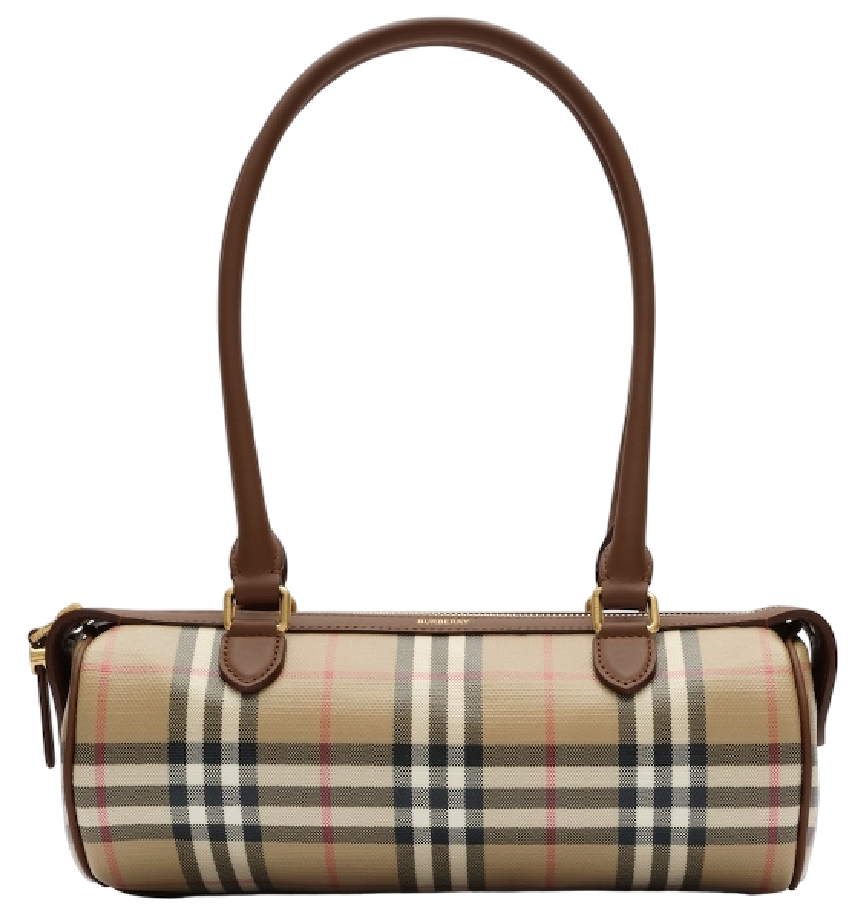  Túi Nữ Burberry Mini Check Barrel Bag 'Beige' 