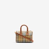  Túi Nữ Burberry Mini Check Bowling Bag 'Beige' 