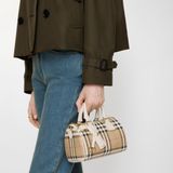  Túi Nữ Burberry Mini Check Bowling Bag 'Beige' 