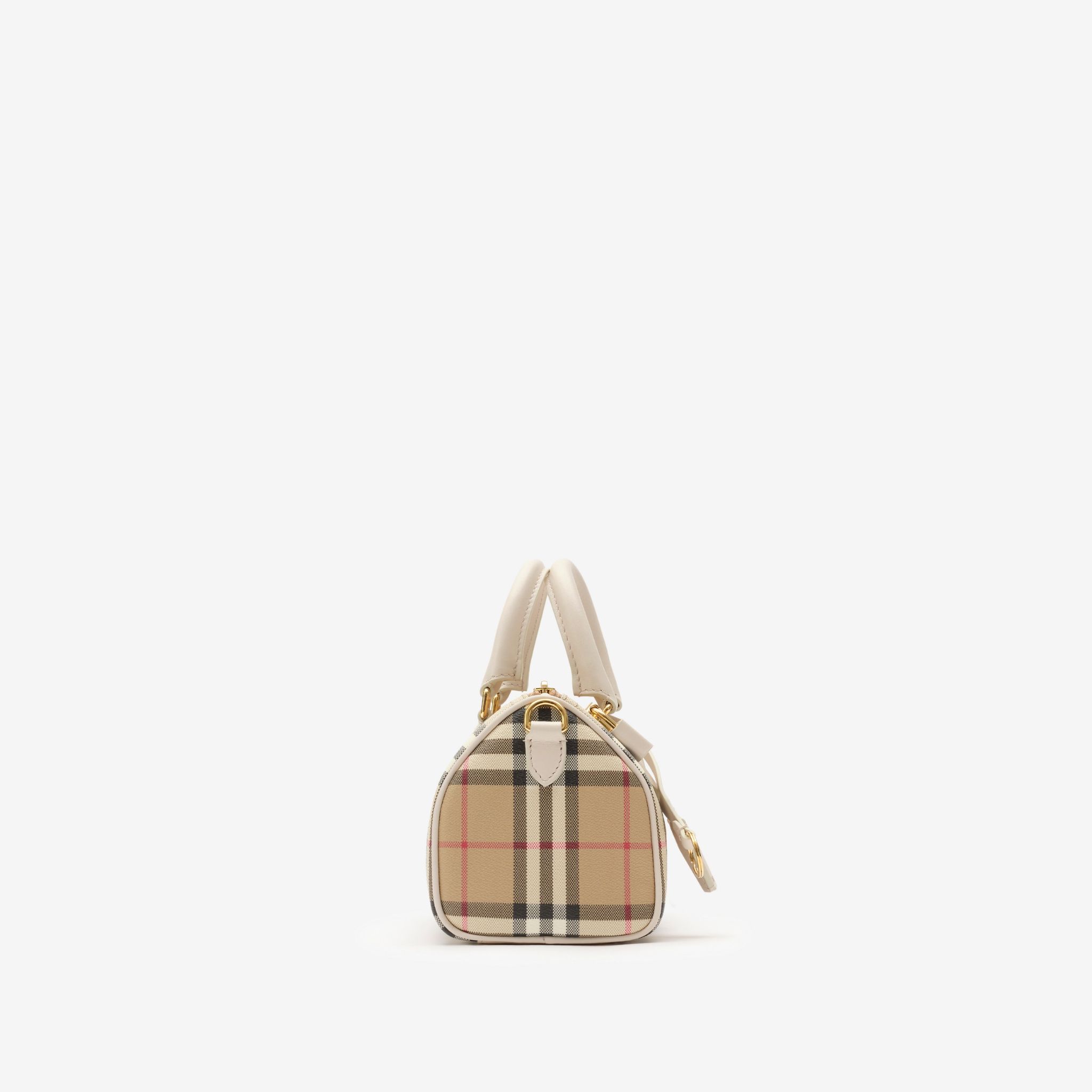  Túi Nữ Burberry Mini Check Bowling Bag 'Beige' 
