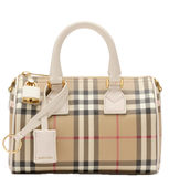  Túi Nữ Burberry Mini Check Bowling Bag 'Beige' 