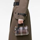  Túi Nữ Burberry Mini Check Bowling Bag 'Chocolate Brown' 