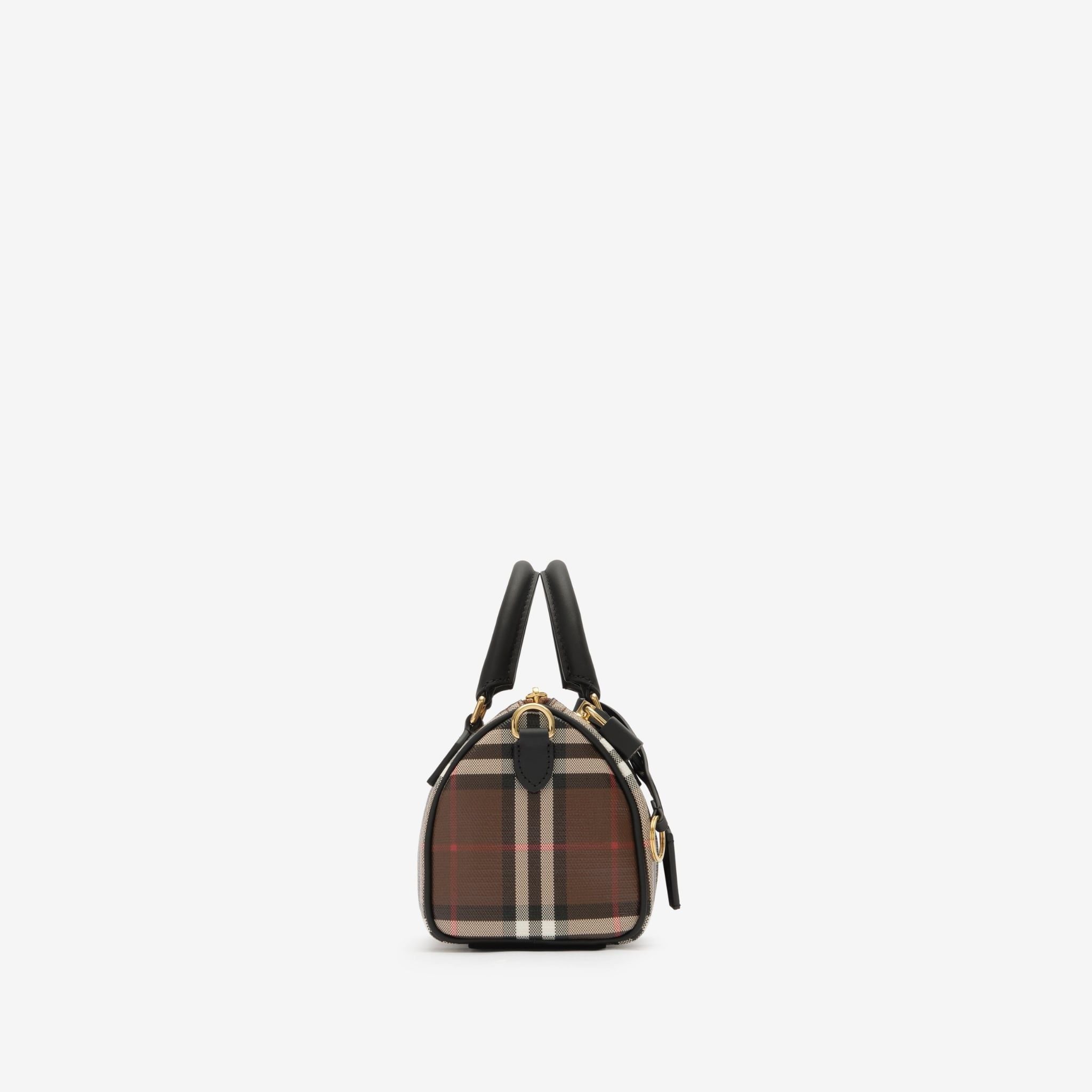  Túi Nữ Burberry Mini Check Bowling Bag 'Chocolate Brown' 