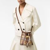  Túi Nữ Burberry Mini Check Bucket Bag 'Beige' 