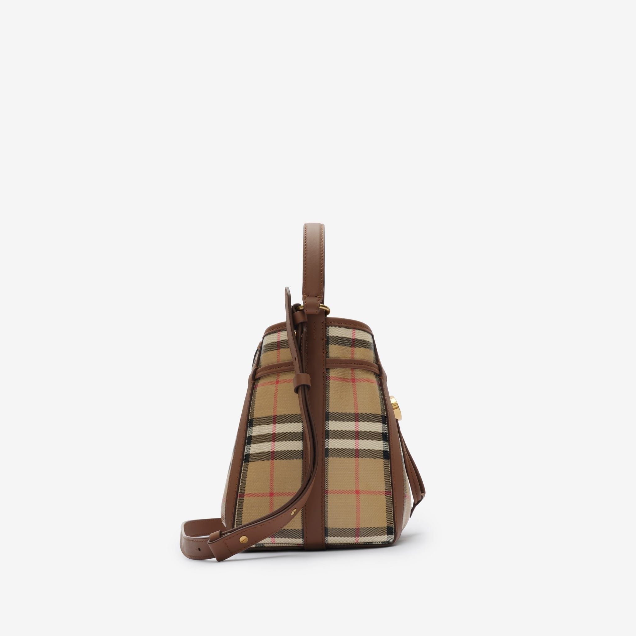  Túi Nữ Burberry Mini Check Bucket Bag 'Beige' 