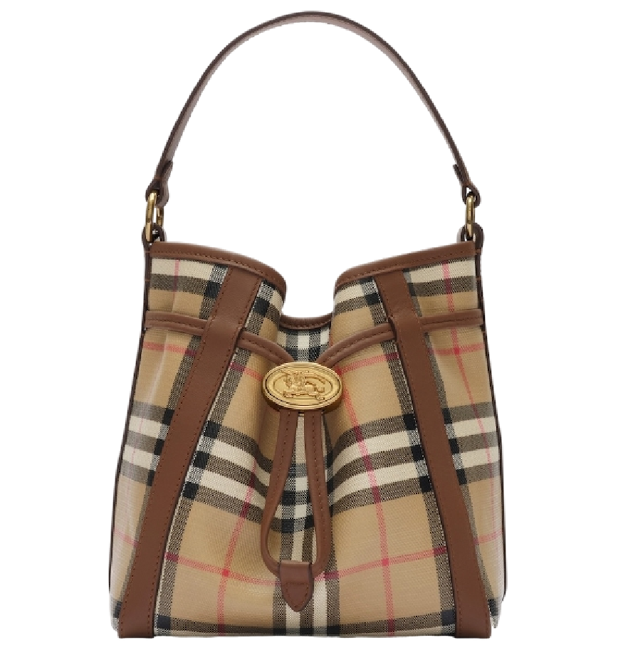  Túi Nữ Burberry Mini Check Bucket Bag 'Beige' 